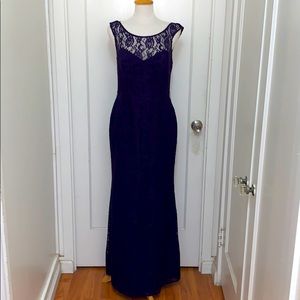Eggplant purple laced gown